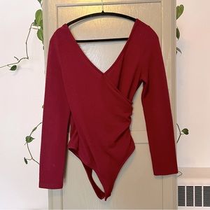ASTR Burgundy Bodysuit